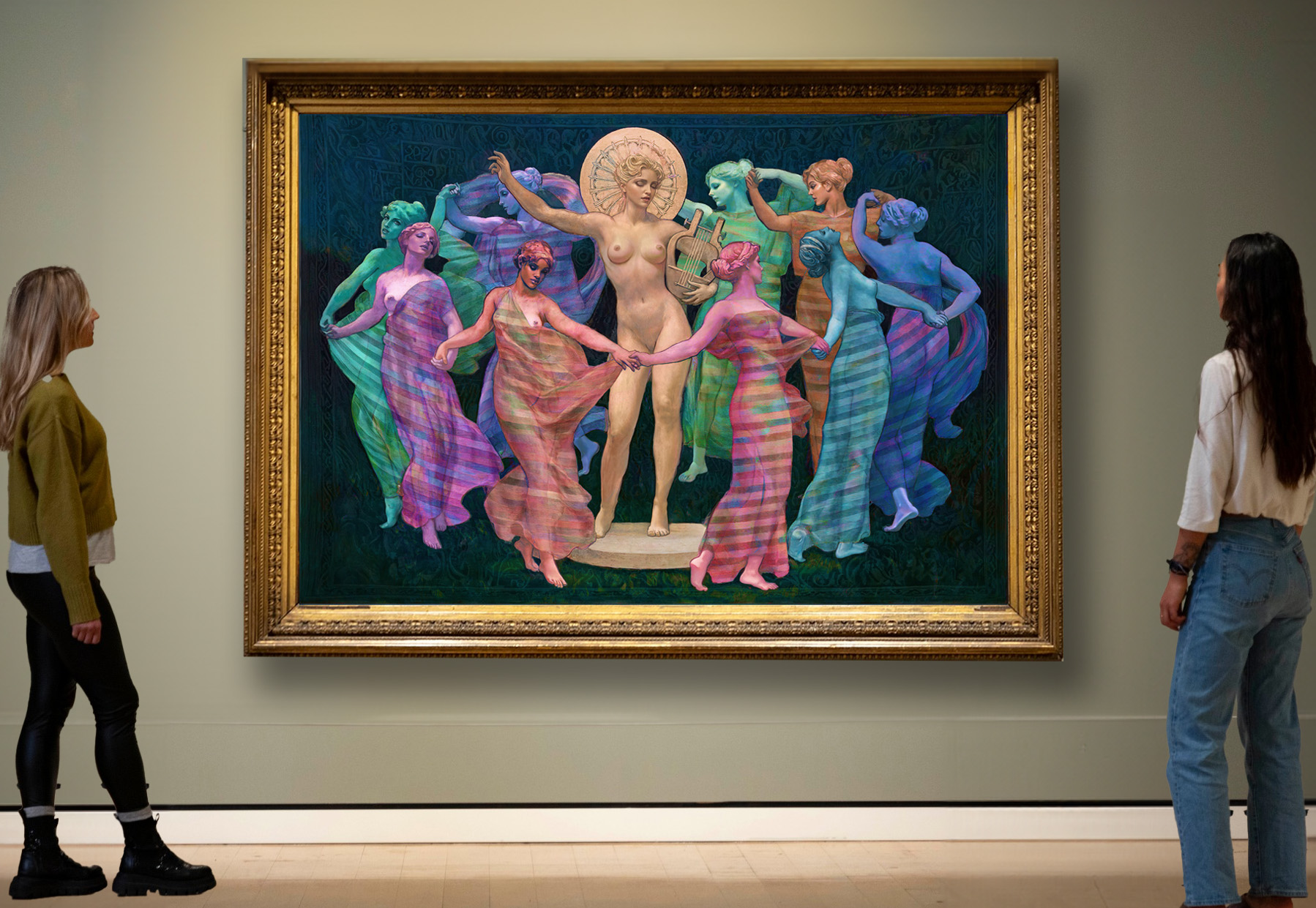 ArtPrize 2025 piece 'Goddess of Memory and the Muses' by David Mekibel