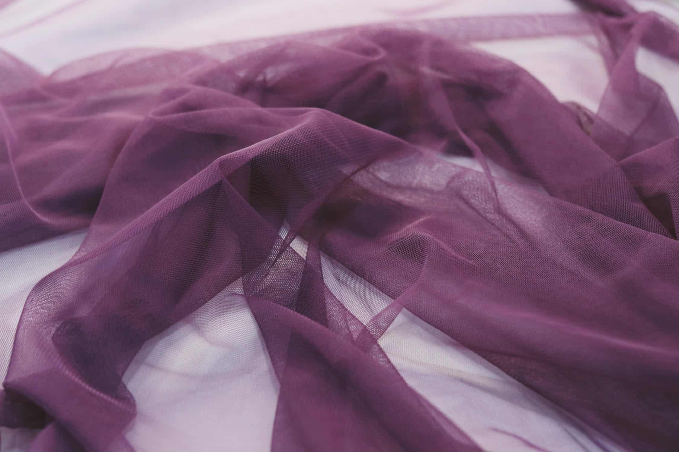 Sheer chiffon fabric layered for transparency