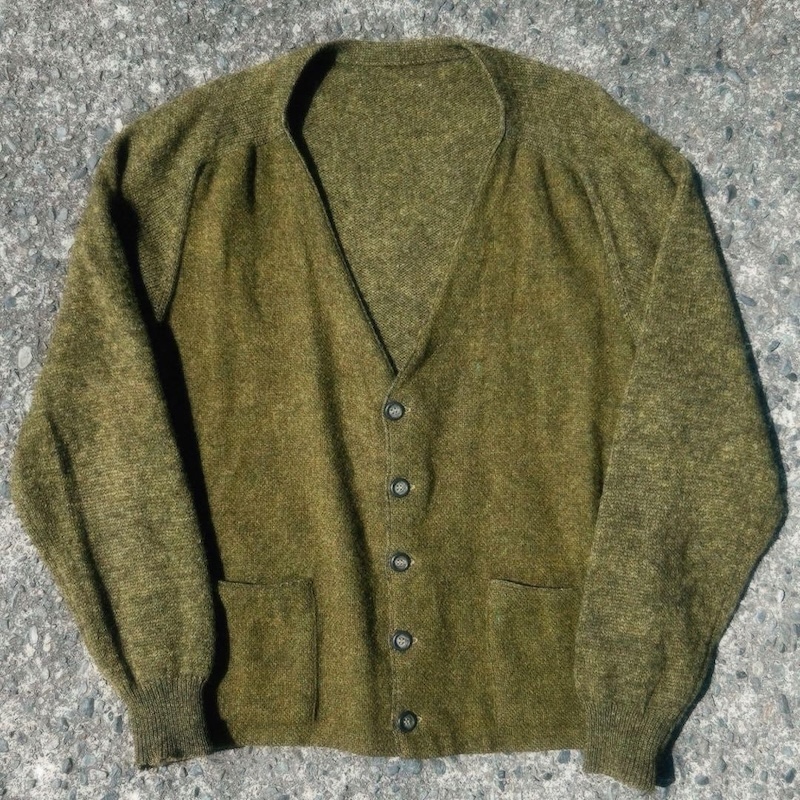 Fuzzy mohair knit with subtle sheen