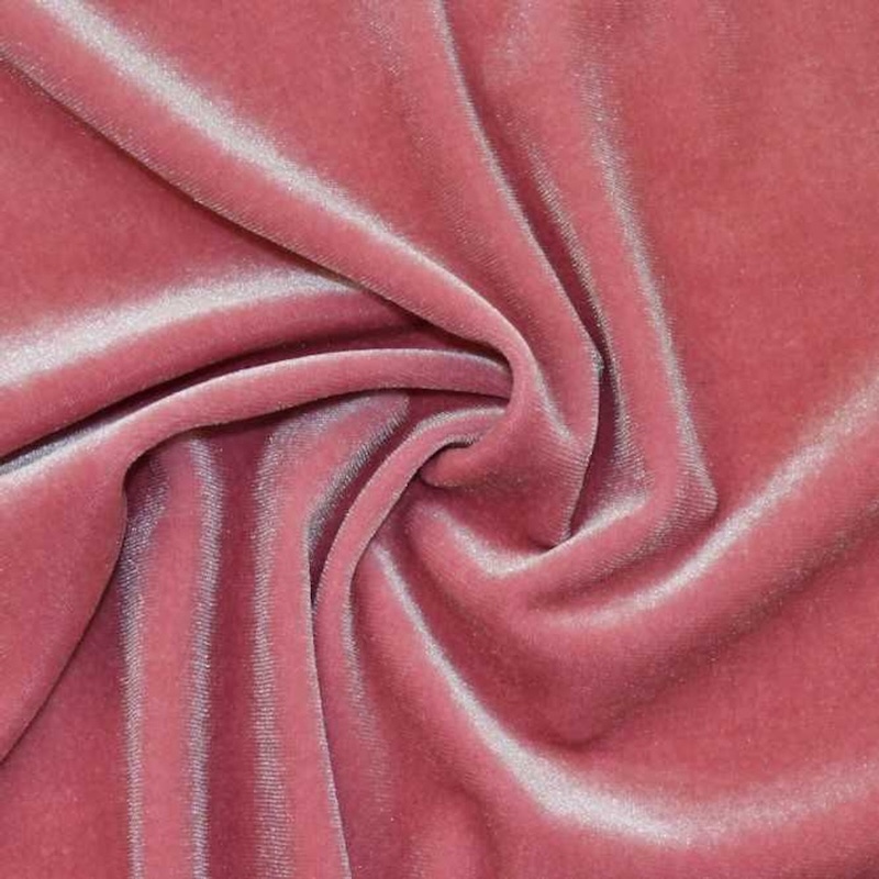 Plush velvet fabric with rich color
